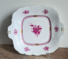 Vintage Porzellan Schale Apponyi Purpur Herend Ungarn 27cm x 24cm