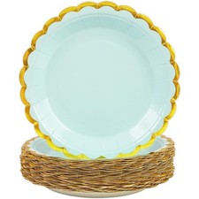 Pappteller Blau Gold 23cm 50