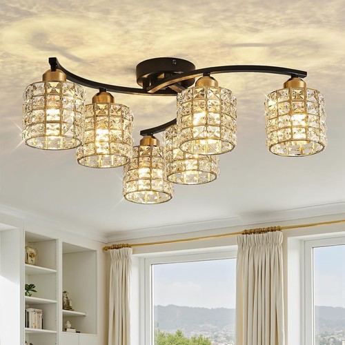 Moderne kristall deckenleuchte - moderne,