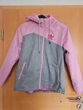 Schöne rosa graue gefütterte Jacke von Adidas in Kinder Größe XL  für Mädchen 