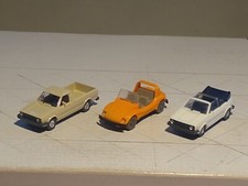 WIKING H0 SET 3 VERSCHIEDENE VW PKW: GOLF I CABRIO+APAL JET BUGGY+CADDY 1 PICKUP