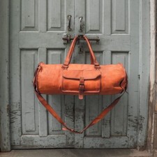 Herren-Duffle-Leder-große Reise-Fitness-Wochenend-Übernachtungstasche Eine Retro