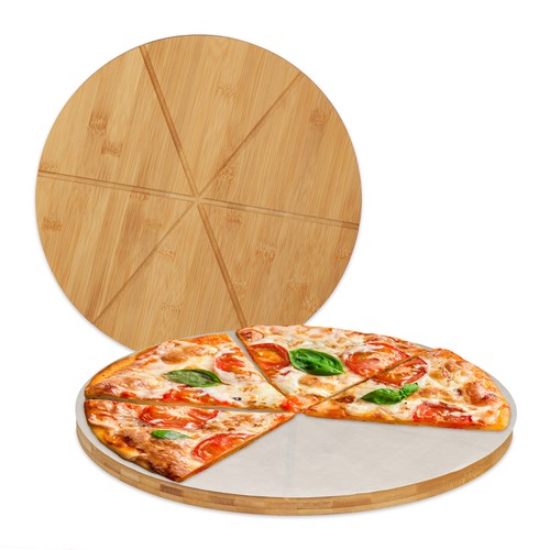 Pizzabrett pizzateller set - pizzabrett,