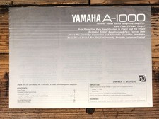 Yamaha A-1000 Amplifier Owners