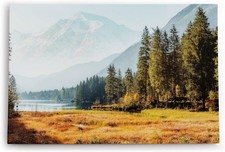 120x80cm Wandbild Alpen Berge