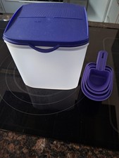 Tupperware Eidgenossen Plus Vorratsdose 3.4 Ltr Dunkelblau und Schaufeln Rarität