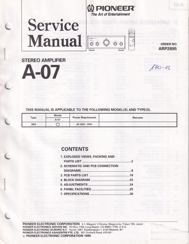 Service manual für pioneer - service,