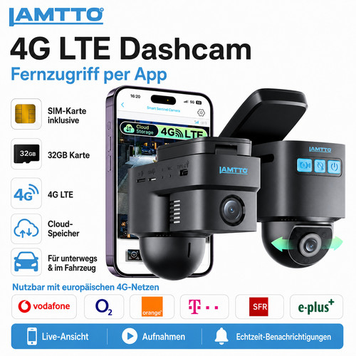 Lte 1080p dashcam - 4g,