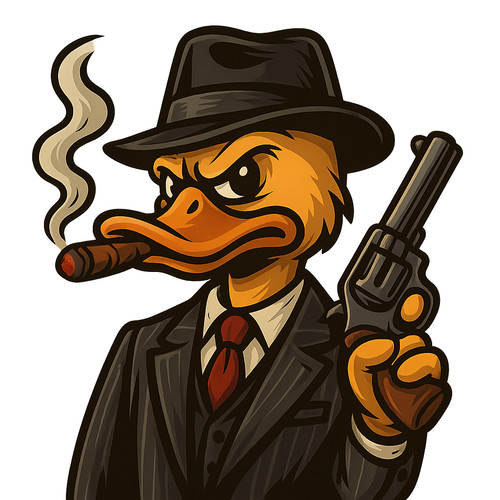 Lustige cartoon ente - 3x,