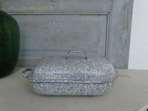 W7984 alter emaille bräter - emaille, |