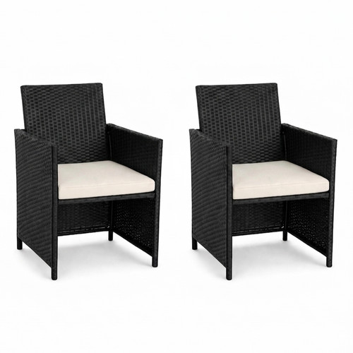 Polyrattan gartensessel 2er - polyrattan,