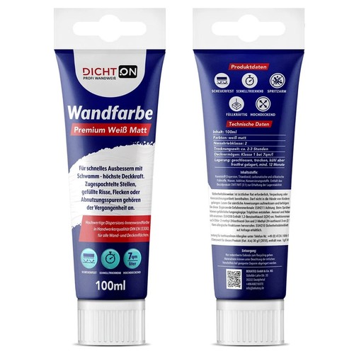 Wandfarbe weiß tube mit - wandfarbe,