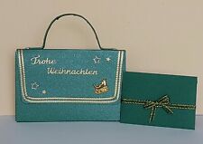 Weihnachten "Frohe Weihnachten" Handtasche Aktentasche Geschenkbox Handmade