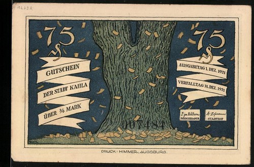 Notgeld kahla 1921 - notgeld,