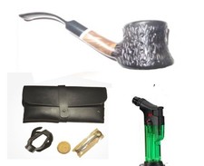 Pfeife zum Rauchen, Pfeifenset, Tabakpfeife mit viel Zubehör,