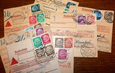 Karte Paketkarte Paket Deutsches Reich Deutschland Auswahl Varianten WII