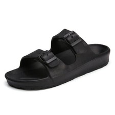 Herren Pantoletten Korksohle Fußbett Outdoor EVA Sandalen Hausschuhe Slippers