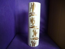 Vase Heinrich Porzellan Manufaktur Chiemsee plastischer Golddekor *  H 23 cm