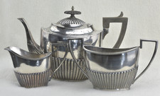 3teiliges versilbertes