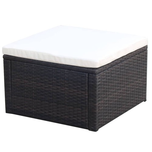 Hocker mit kissen poly rattan - hocker,