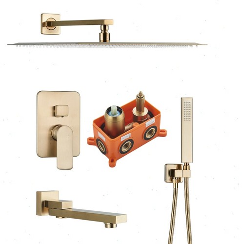 Gold regendusche duschsystem - gold,