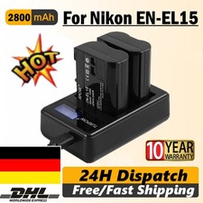 2X EN-EL15 Akku + Dual