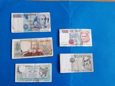 2 x 1000 + 1 x 500+2000+10000 Lire Italien / Geldschein Banknote *'°