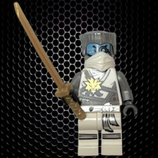 Lego® Minifigur njo266, Ninjago Day of the Departed, Zane Honor Robe Titanium