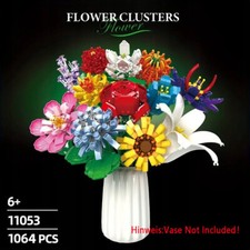 1064 Stück Blumen Bausteine Set Blumenstrauß Modellsteine Bauspielzeug Baukasten