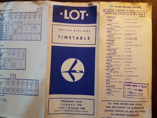 Lot timetable summer 1968 - lot,