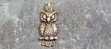 Anhänger OWL CAPONE Eule Bronze Mittelalter Schmuck LARP Germanen Kelten Cosplay