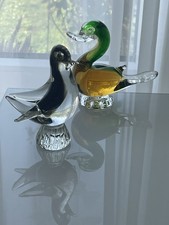 2 Murano Glasfiguren Ente  &