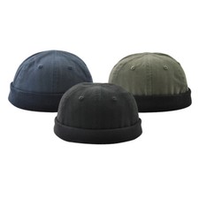 Herren Skullcap Kappe Docker Hut Beanie Sailor Retro Vermieter Hut Verstellbaren