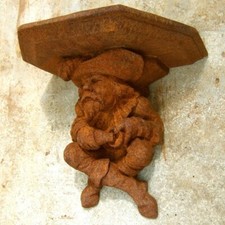 Konsole Klabautermann, Sagenfigur aus der Schifffahrt, Regalstütze Regal