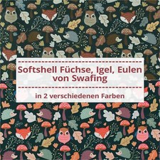 Softshell Stoff Füchse, Igel