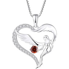 Herz Schutzengel Kette Damen