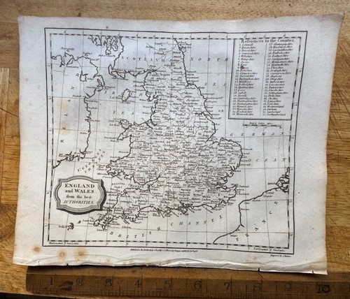 1806 karte von england wales - karte,