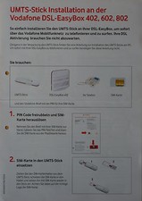 Kurzanleitung: UMTS-Stick Installation an der VODAFONE DSL-EasyBox 402, 602, 802