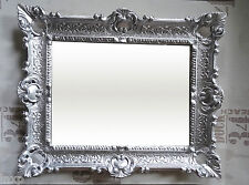 Barock Bilderrahmen in ALTSILBER 56x46 cm Fotorahmen für Bilder 30x40 cm Rahmen