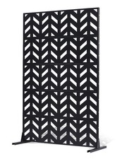 VEVOR Paravent Raumteiler Sichtschutz Trennwand Metall 120x50,8x183cm Schwarz
