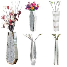 Bodenvase Dekovase Blumenvase Dekoglas Pampas Verspiegelte Glas 