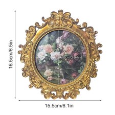 Vintage runder Bilderrahmen