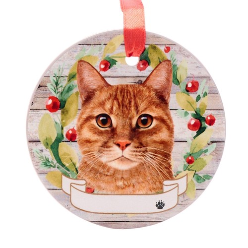 Ginger cat hänge - cat, keramik