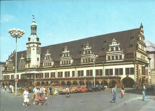Postkarte bunt leipzig ddr - bunt,