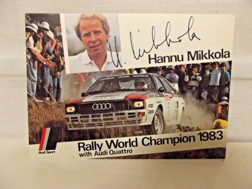 Hannu mikkola autogramm - autogramm, audi