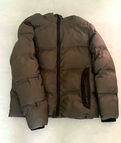 Herren steppjacke grau nylon - m,