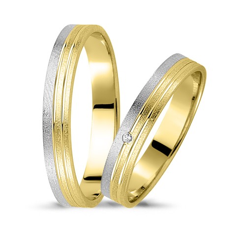 Paar trauringe 585 - 585, gelb