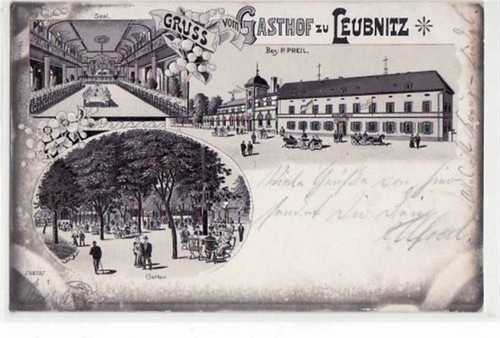 Werdau lithographie mit 3 - werdau,,