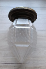 Schöne alte Art Deco Decken Lampe Leuchte satiniertes Glas