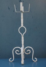 Vintage Blumenständer 60cm Schmiedeeisen weiss - Landhaus Stil Blumentopfhalter 